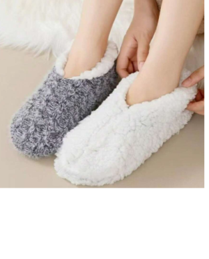 1 Pair Women's Thermal Lined Short Socks (Black)