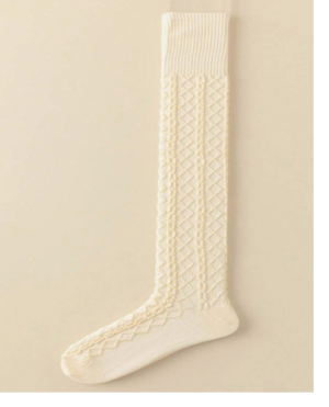1 Pair Women Over The Knee Stockings (White)