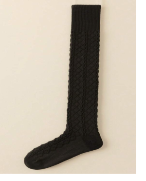 1 Pair Women Over The Knee Stockings (Black)