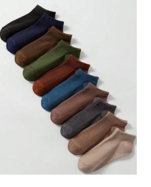 10 Pairs Women's Seasonal Solid Stripe Minimalist Invisible Socks