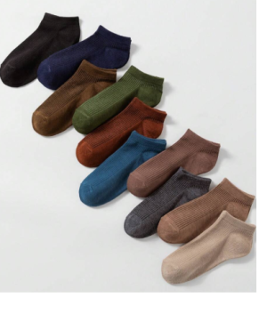 10 Pairs Women's Seasonal Solid Stripe Minimalist Invisible Socks